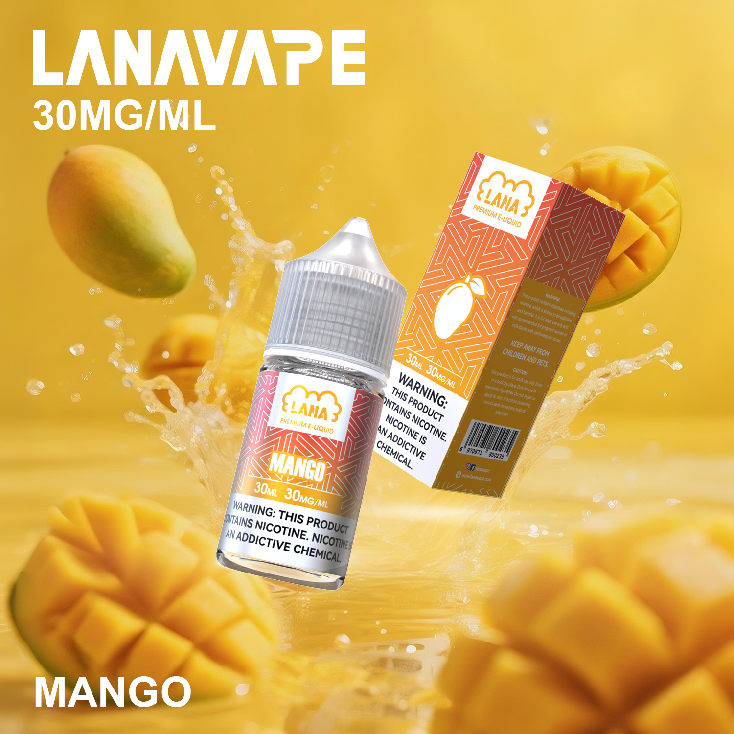 LANA 拉娜 30ml 瓶裝煙油|30MG 冰感強勁・清涼口感升級:圖片 2